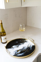 Back in stock! Resin Gold Round Tray
