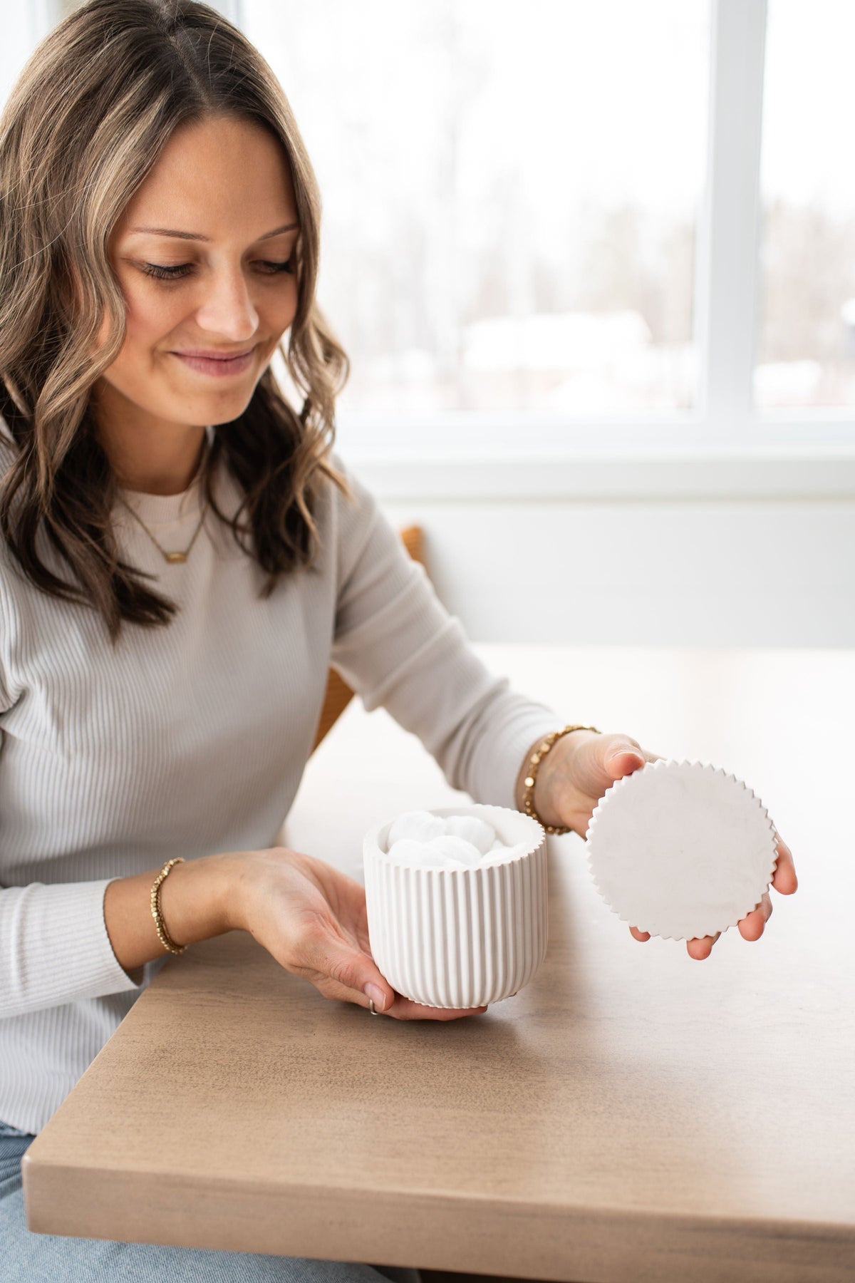 Fluted Jar with Lid
