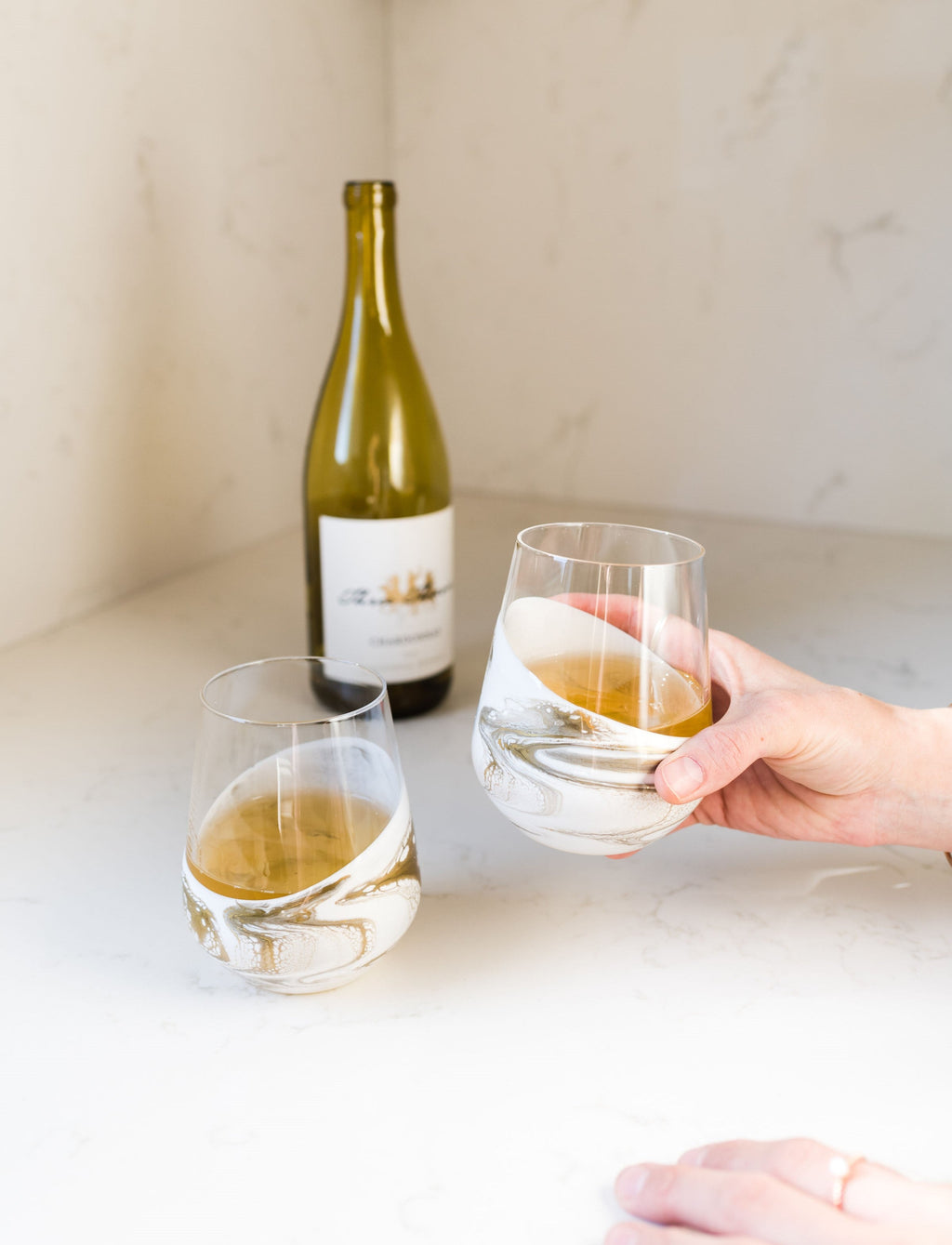 Resin Coated Wine Glasses (Set of 2)