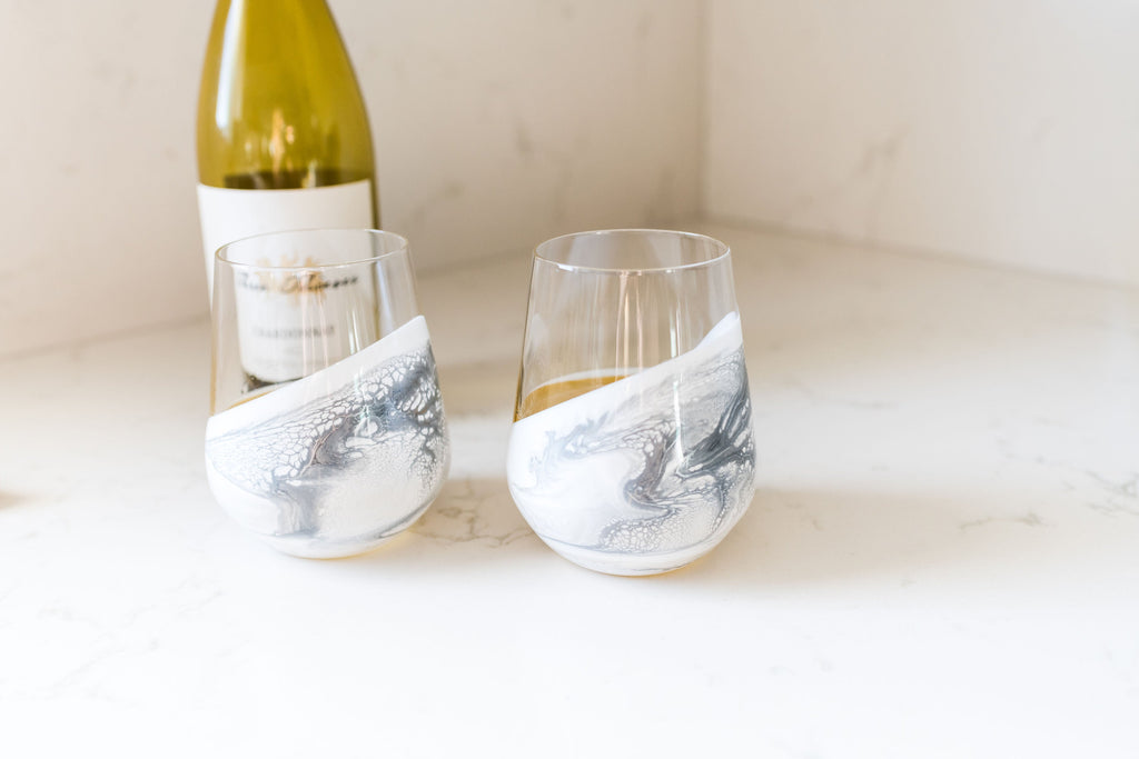 Resin Coated Wine Glasses (Set of 2)