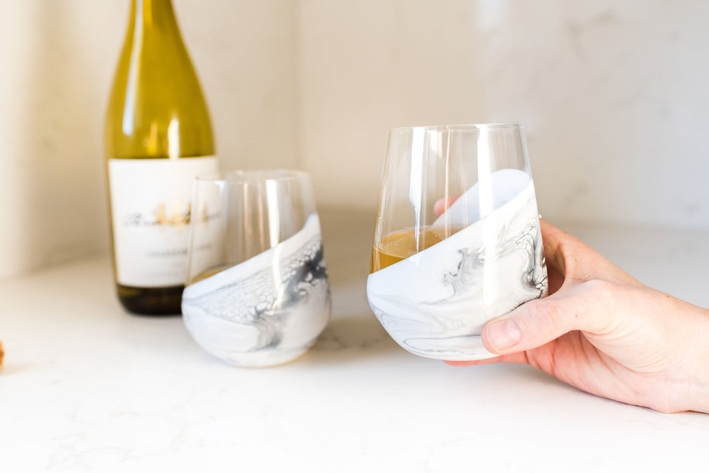Resin Coated Wine Glasses (Set of 2)