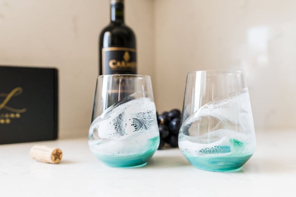 Resin Coated Wine Glasses (Set of 2)