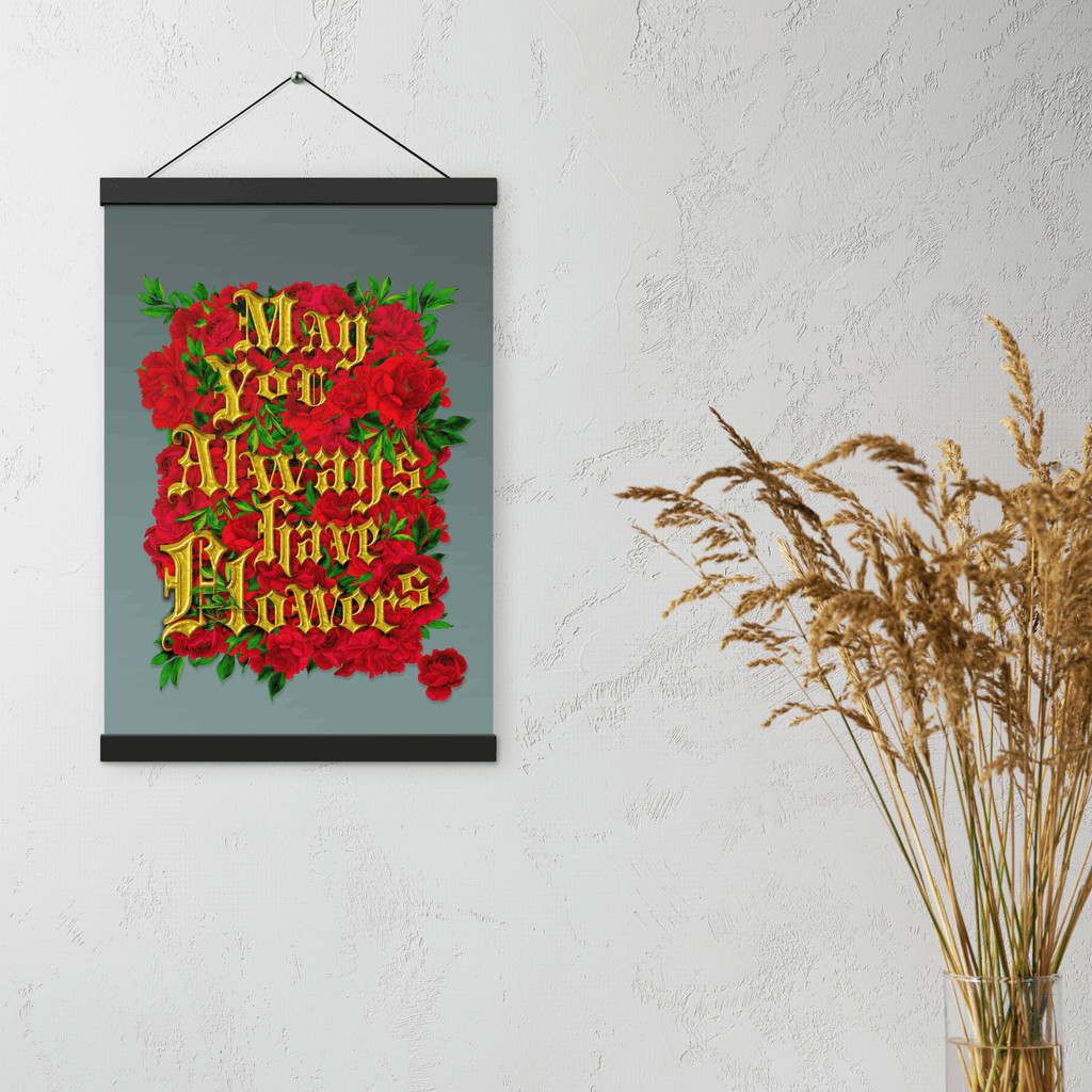 (Wall Decor) Poster with Wooden Hanger