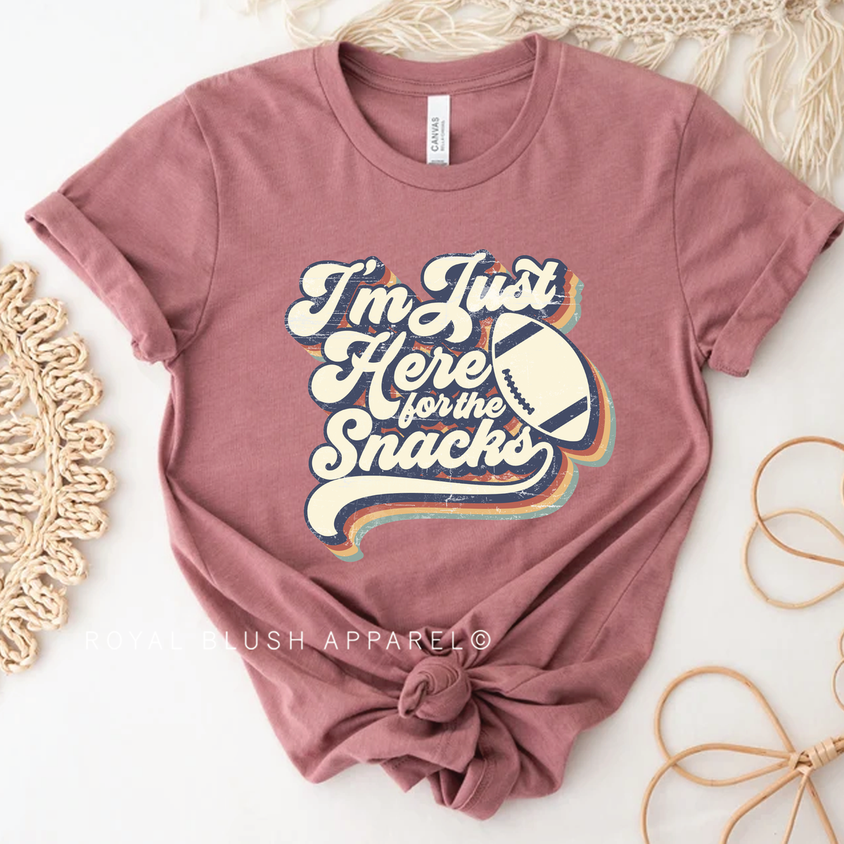 I'm Just Here For The Snacks Retro Graphic T-Shirt