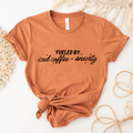 Fueled By Iced Coffee + Anxiety Graphic T-Shirt