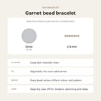 Garnet Bracelet - 2-3mm