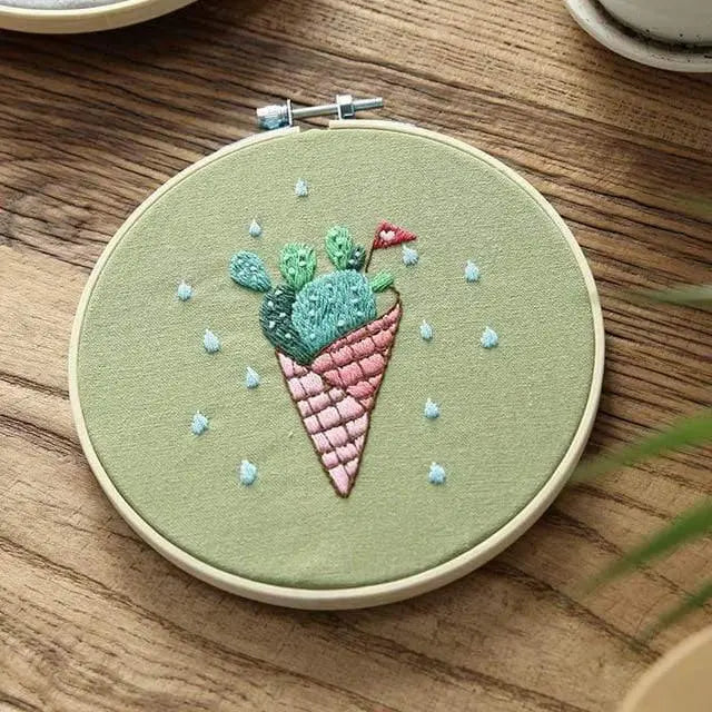 Easy Flower Embroidery DIY Kit
