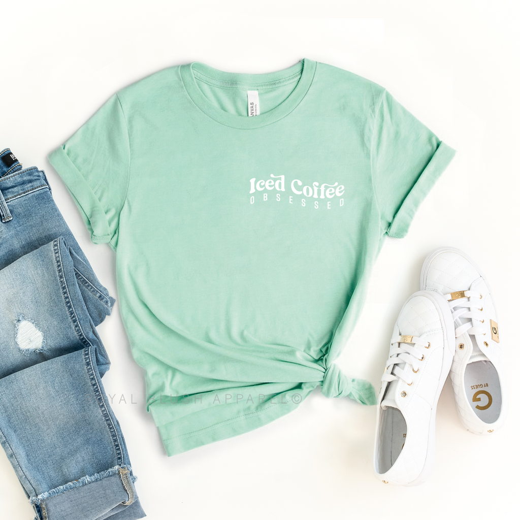 Iced Coffee Obsessed Retro Graphic T-Shirt