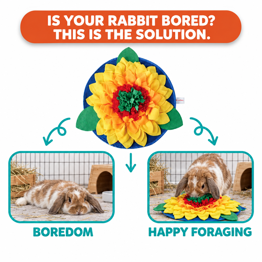 Sunflowerz Snuffle Mat—Soft & Washable- For Dogs, Cats & Rabbits