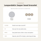 Red Jasper Leopardskin Round Bracelet - 8mm