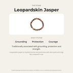 Red Jasper Leopardskin Round Bracelet - 8mm
