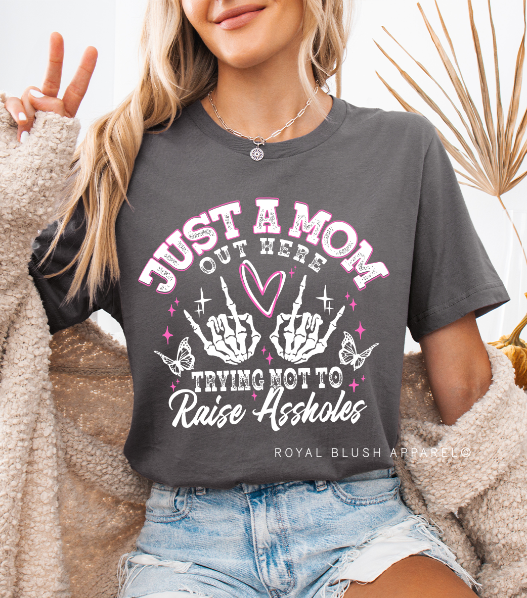 Trying Not To Raise Assholes DTF Transfer