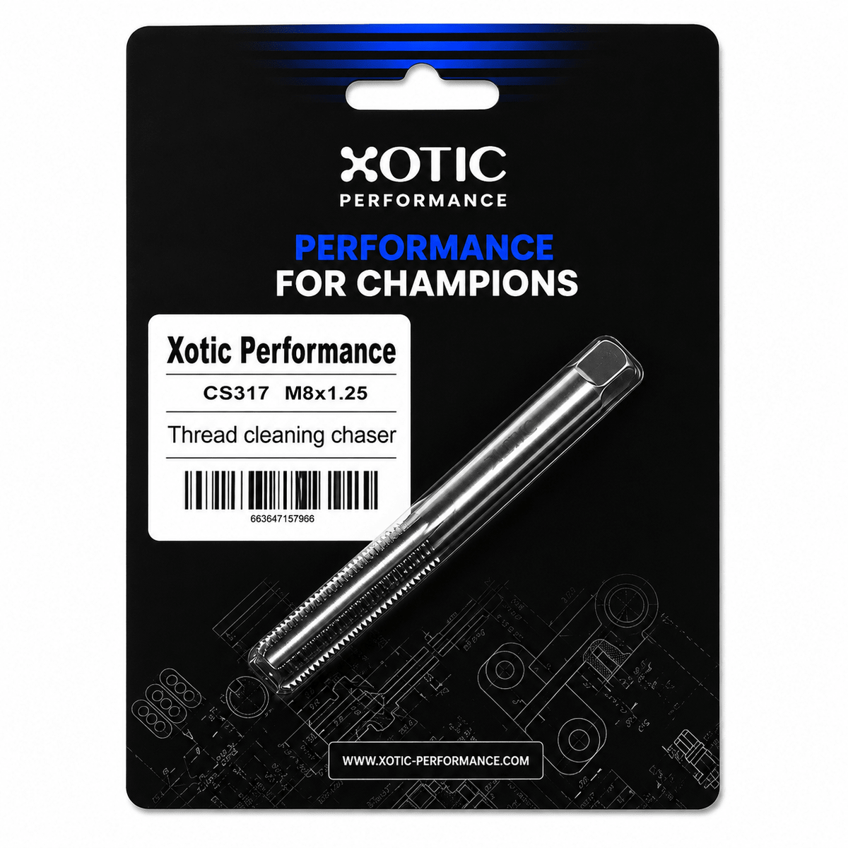M8 x 1.25 x 3.22" Cleaning & Restoration Thread Chaser Tool