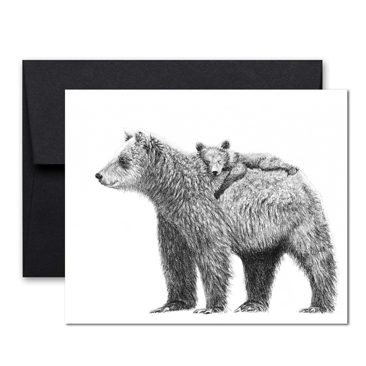 Mother Bear with Cub - Greeting Card
