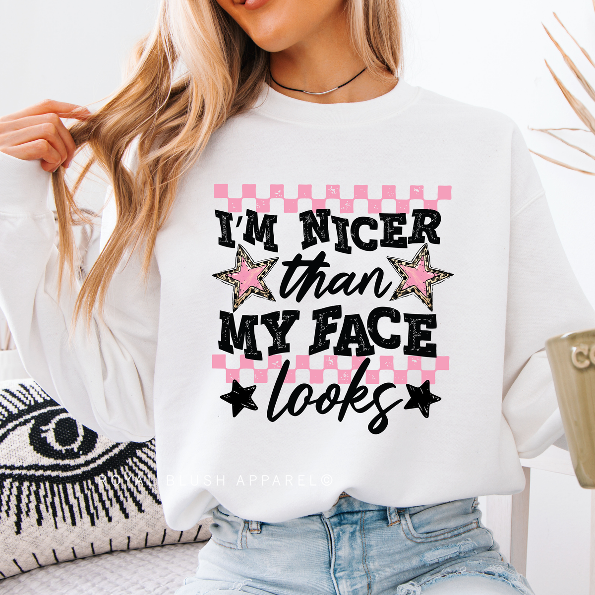 I'm Nicer Than My Face Looks DTF Transfer
