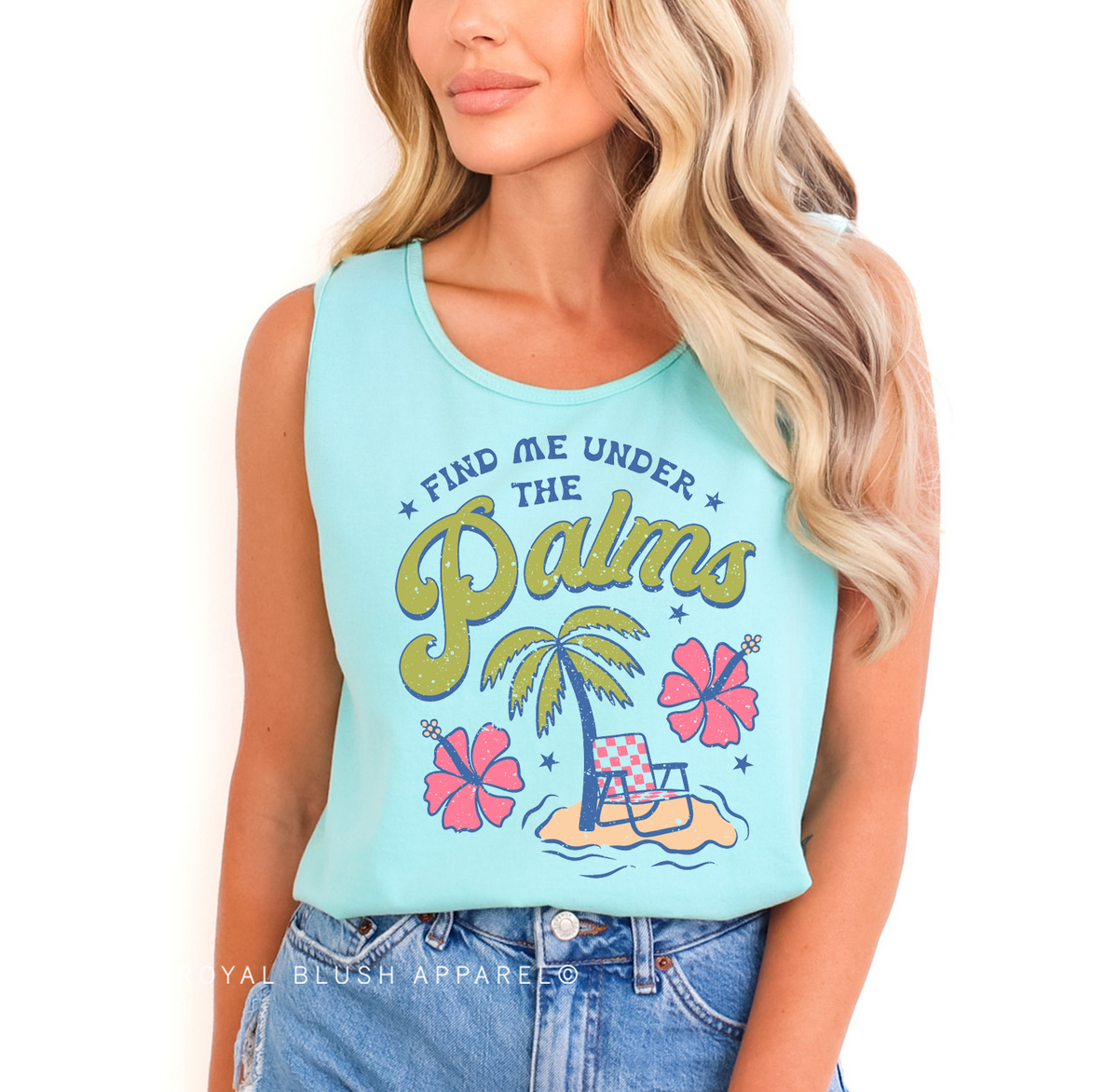 Find Me Under The Palms DTF Transfer