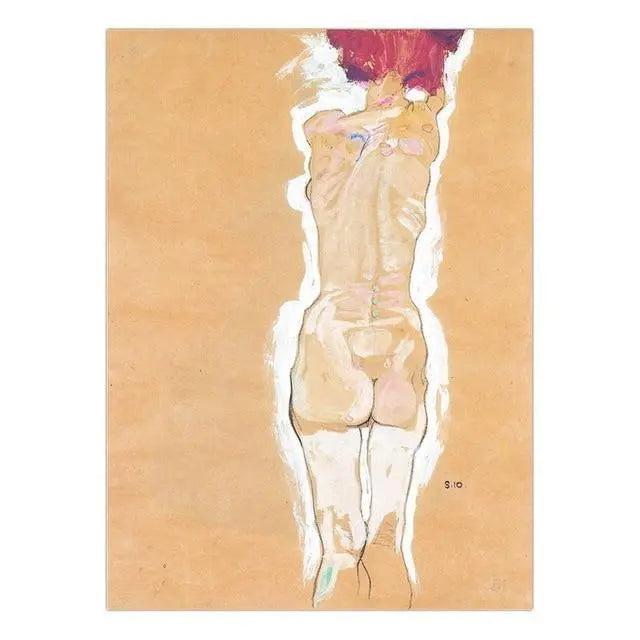 Austrian Egon Schiele Oil Paintings Posters