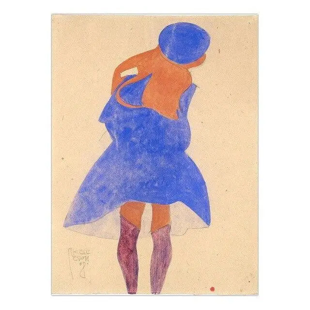 Austrian Egon Schiele Oil Paintings Posters