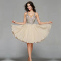 Chiffon Lace Crystal Cocktail Dresses / Homecoming Dresses
