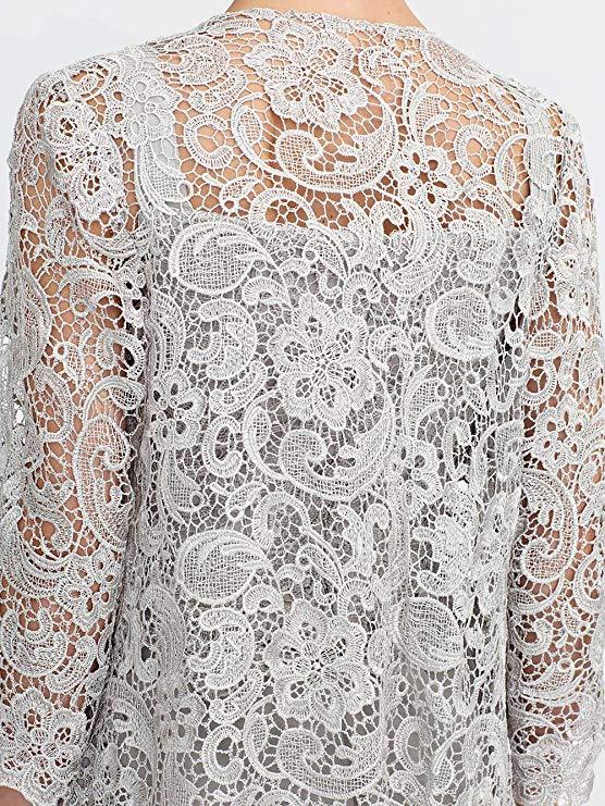Custom Gray Lace Pant Suit for Mother of Bride