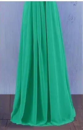 Candy Color Ruffles Chiffon A-Line Lace Up  Sleeveless Bridesmaid Dresses