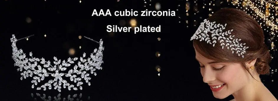 Fashion Wedding Tiaras Bride Crown With Zircon