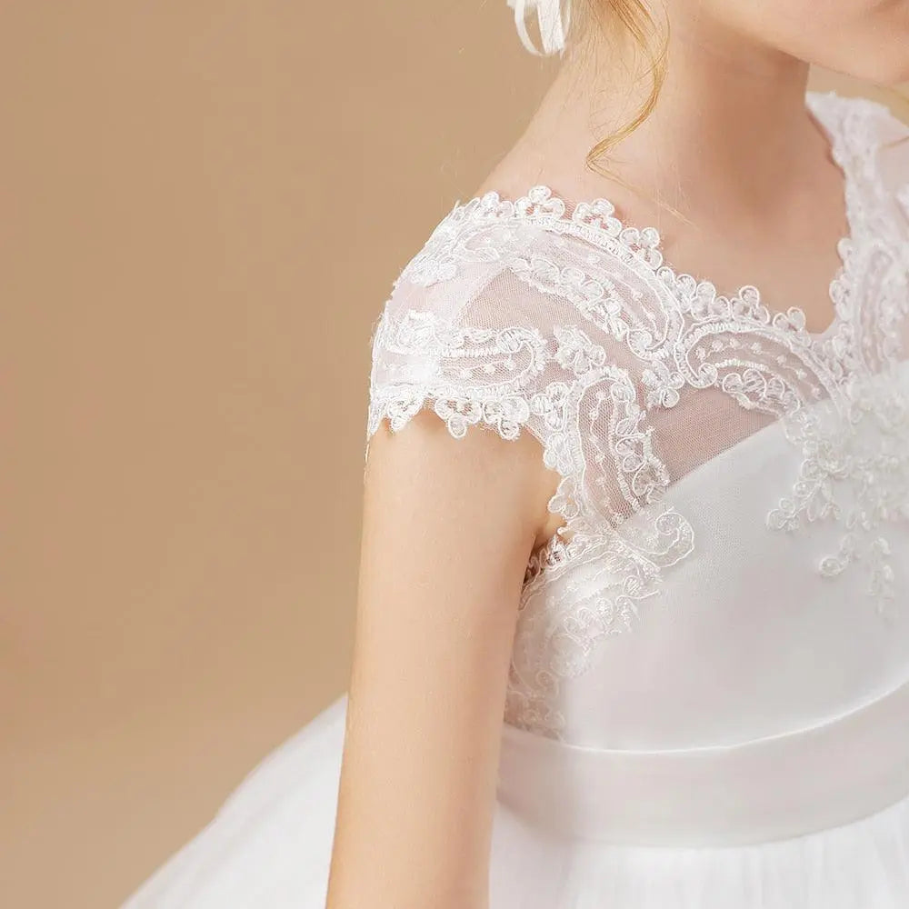 Glitter Gold Flower Girl Dress