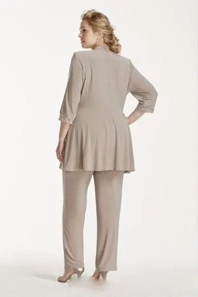 3-Piece Wedding Mother of Bride Pant Suit - Plus Size