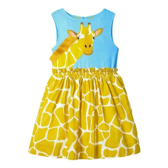 Animal Print Casual Cotton Vestidos Dress for 2-7 Years