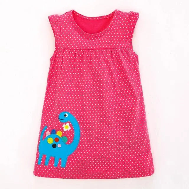 Animal Print Casual Cotton Vestidos Dress for 2-7 Years