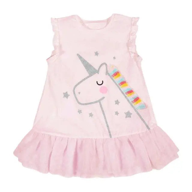 Animal Print Casual Cotton Vestidos Dress for 2-7 Years
