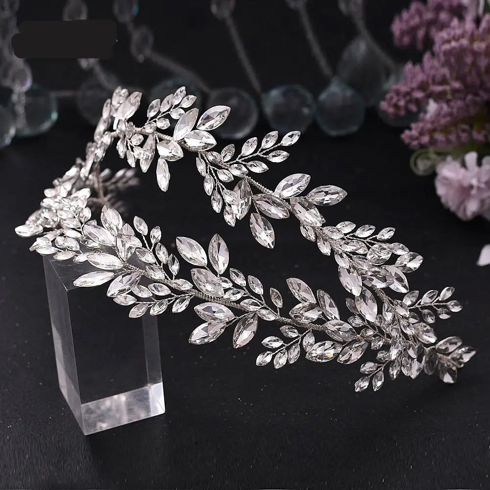Elegant Silver Bridal Headband | Wedding Headpiece for Women & Bridesmaids