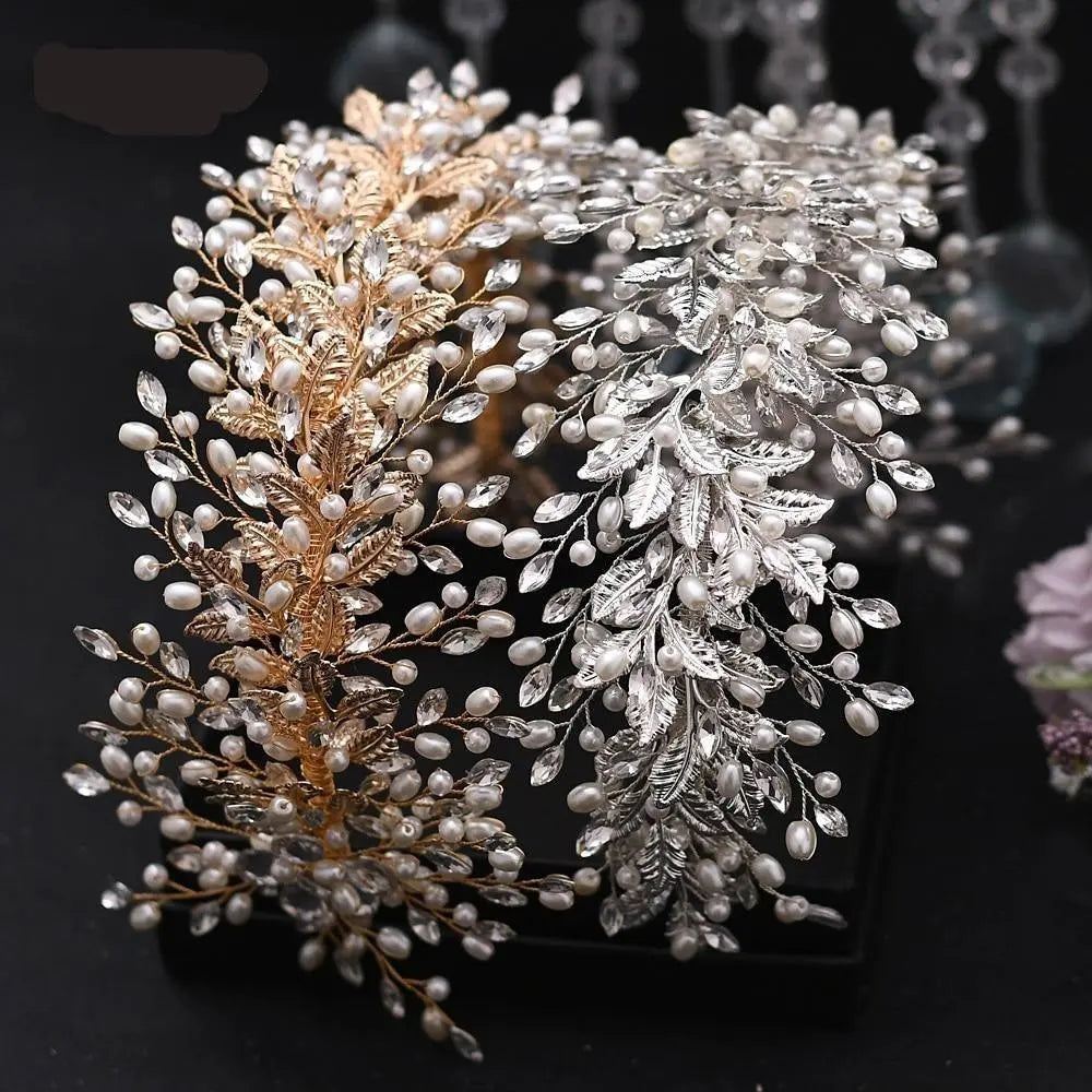 Elegant Silver Bridal Headband | Wedding Headpiece for Women & Bridesmaids