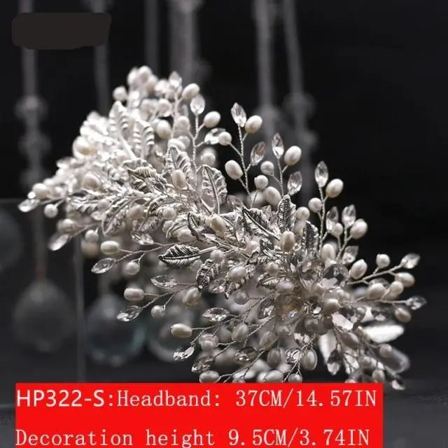 Elegant Silver Bridal Headband | Wedding Headpiece for Women & Bridesmaids