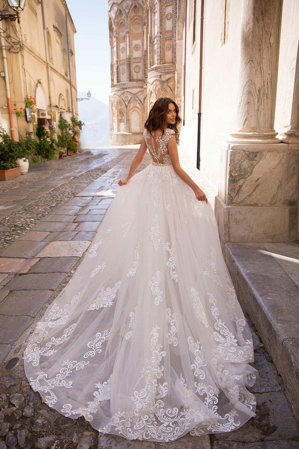 Sexy 2-Piece Mermaid Beach Wedding Dress – Lace Appliqués, Beading & Crystal Sashes, Custom Made