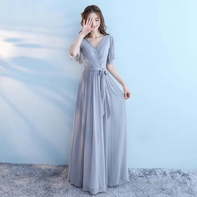 Customizable Chiffon Elegant A Line Bridesmaid Dresses
