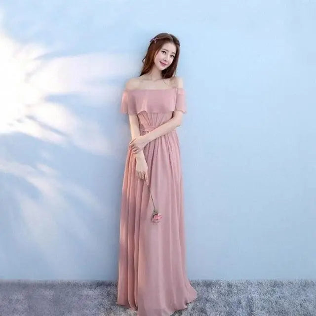 Customizable Chiffon Elegant A Line Bridesmaid Dresses