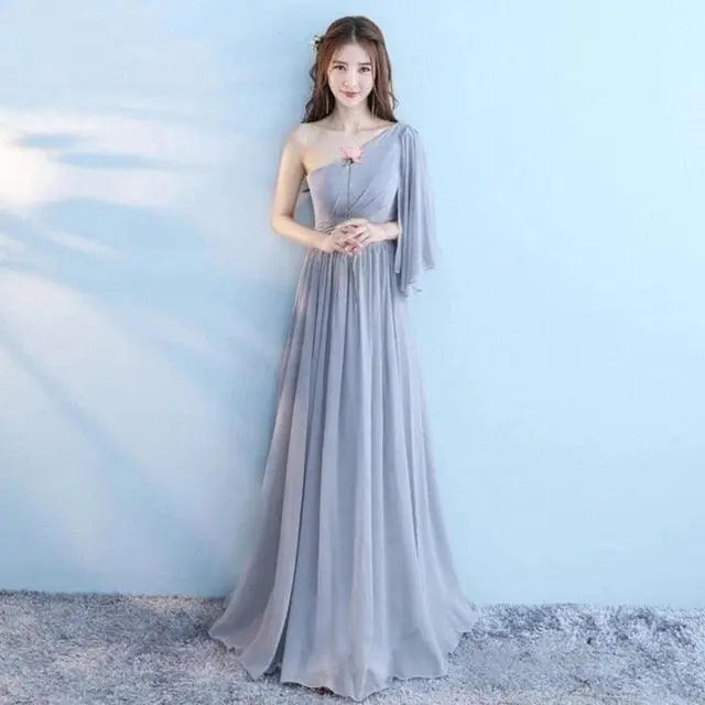 Customizable Chiffon Elegant A Line Bridesmaid Dresses