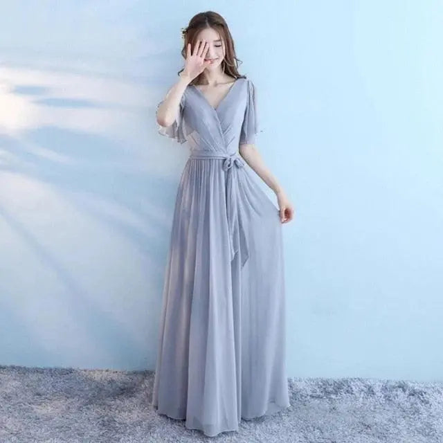 Customizable Chiffon Elegant A Line Bridesmaid Dresses