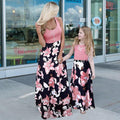 Floral Long Dresses for Mother and Daughter