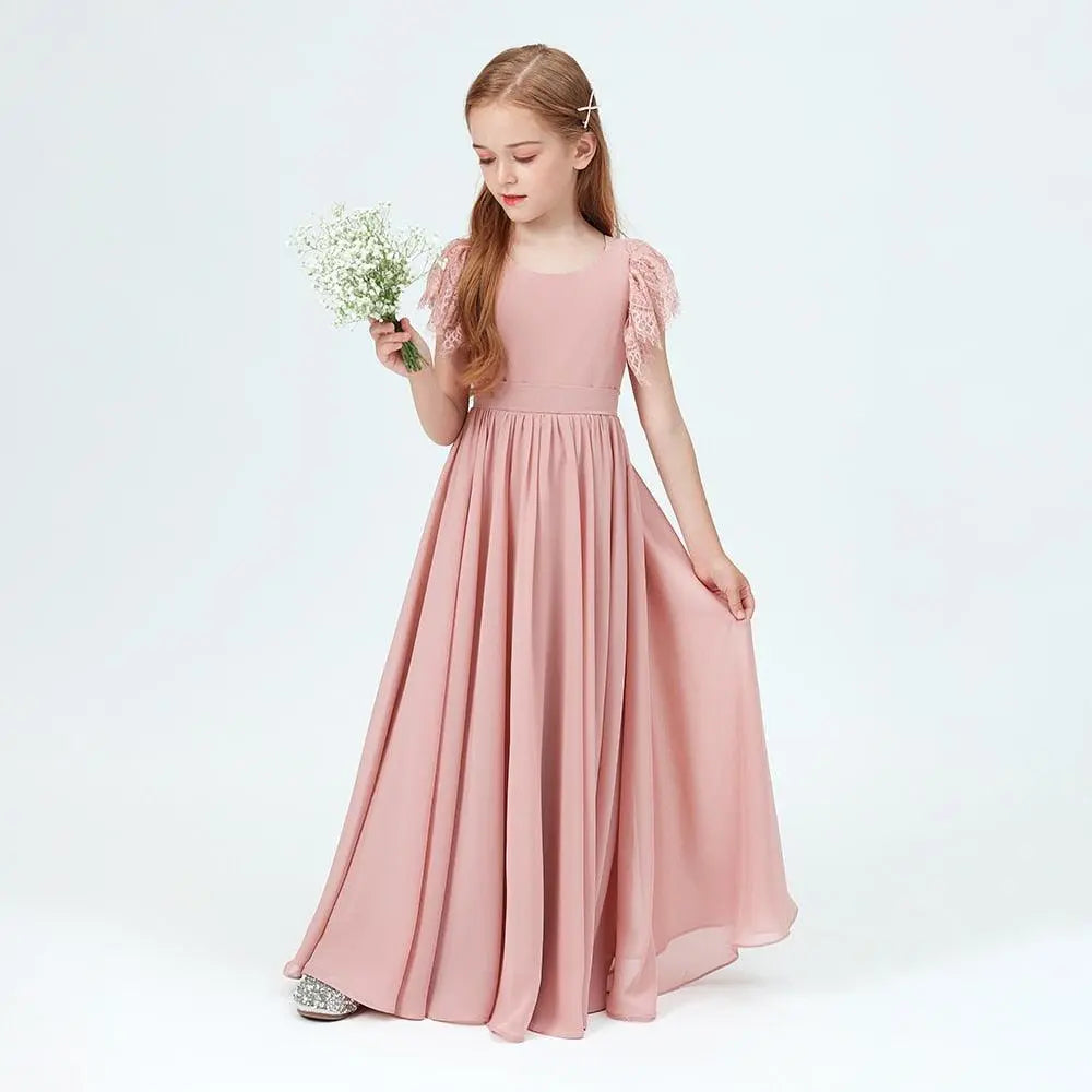 Elegant Prom Style Flower Girl Gown for Weddings & Parties