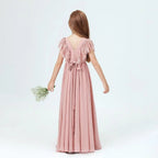Elegant Prom Style Flower Girl Gown for Weddings & Parties
