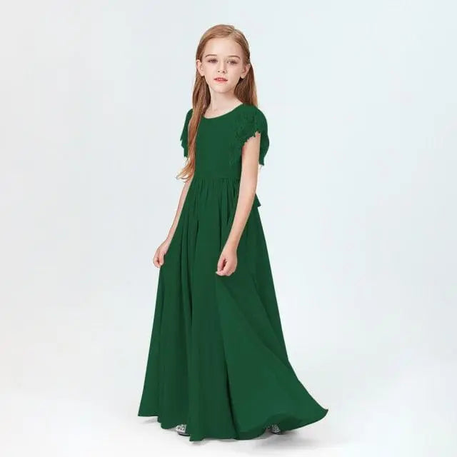 Elegant Prom Style Flower Girl Gown for Weddings & Parties