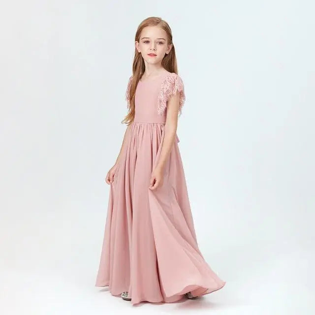 Elegant Prom Style Flower Girl Gown for Weddings & Parties