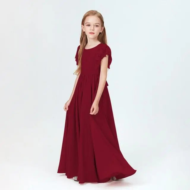 Elegant Prom Style Flower Girl Gown for Weddings & Parties