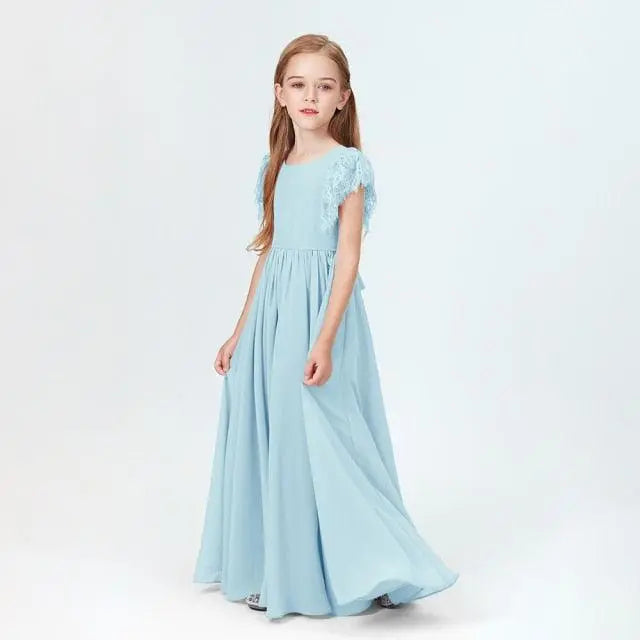 Elegant Prom Style Flower Girl Gown for Weddings & Parties