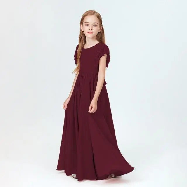 Elegant Prom Style Flower Girl Gown for Weddings & Parties