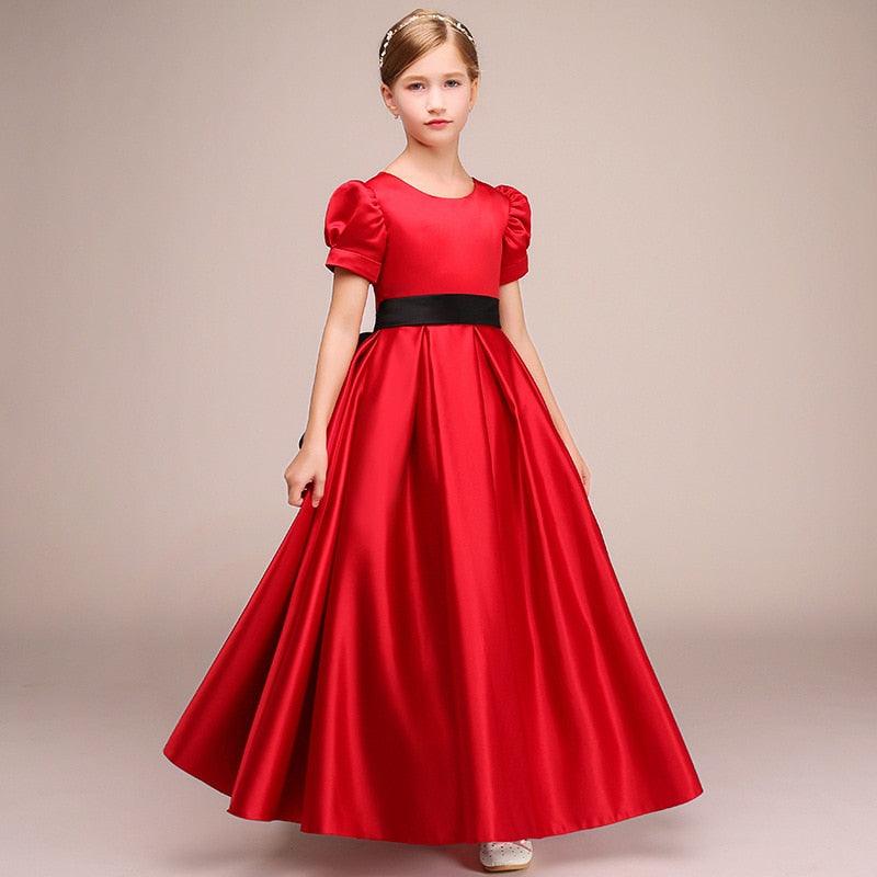 Full Sleeve A-Line Flower Girl Christmas Dress