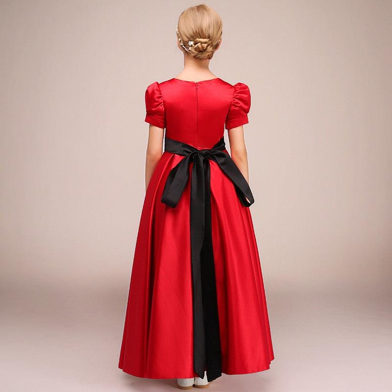 Full Sleeve A-Line Flower Girl Christmas Dress