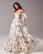 Graceful Off Shoulder Short Sleeves Nightgowns